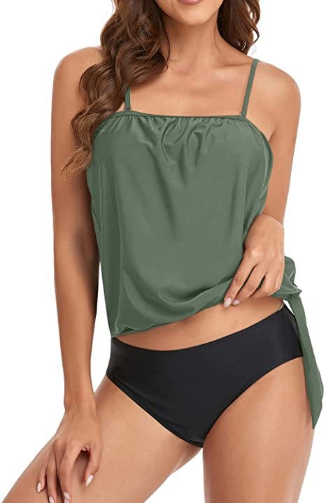 Tops - Tankini Woman Bikini Crop Top Spaghetti