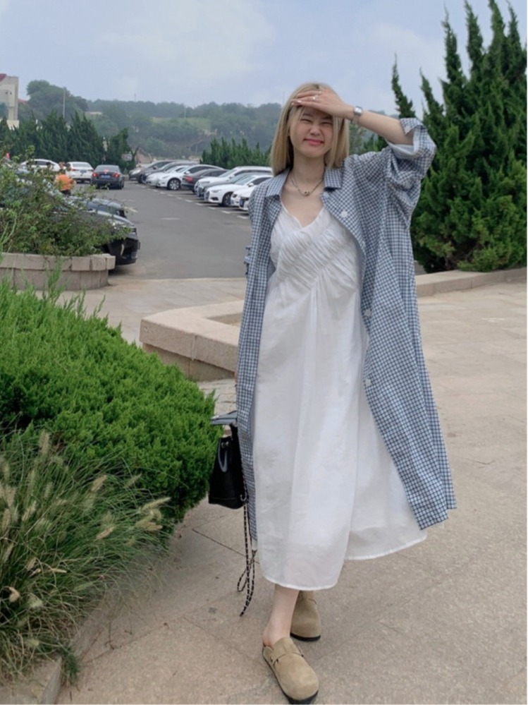 Korean Style A Line Shirt Dress - Chic plus Size Set Lazy Style