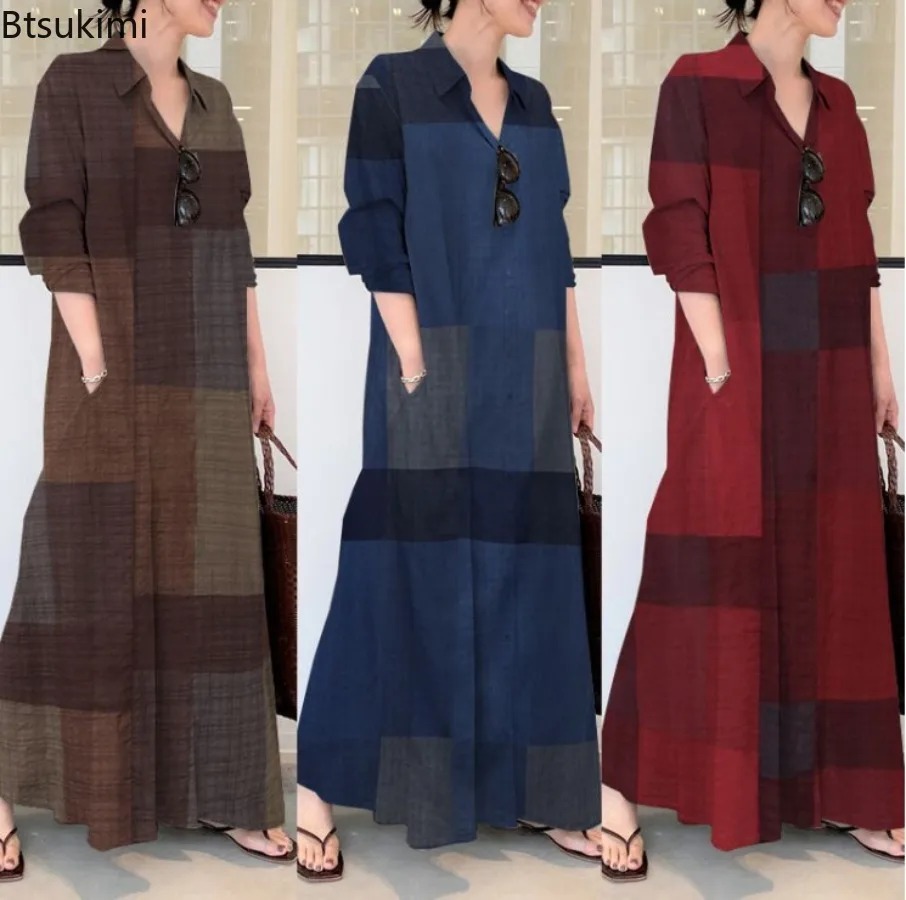 Casual Loose Linen Shirt Dress - Fashion New Shirt Dress Women Comfort