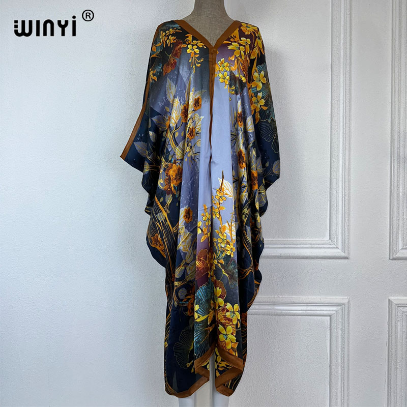 Boho Summer Beach Maxi Dress - WINYI 2023 V-neck Africa Fashion Women