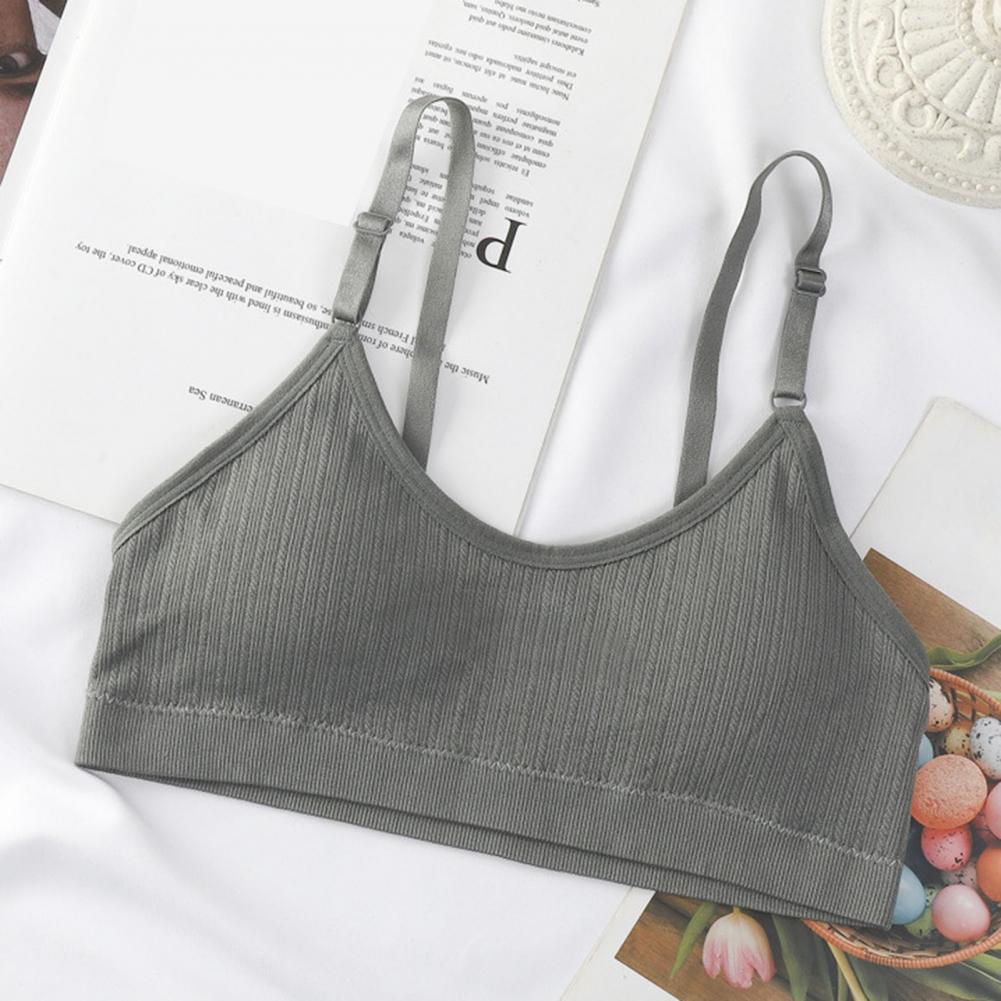 Seamless Ribbed Workout Tank Top - Women's Sports Bra Summer Wireless Padded