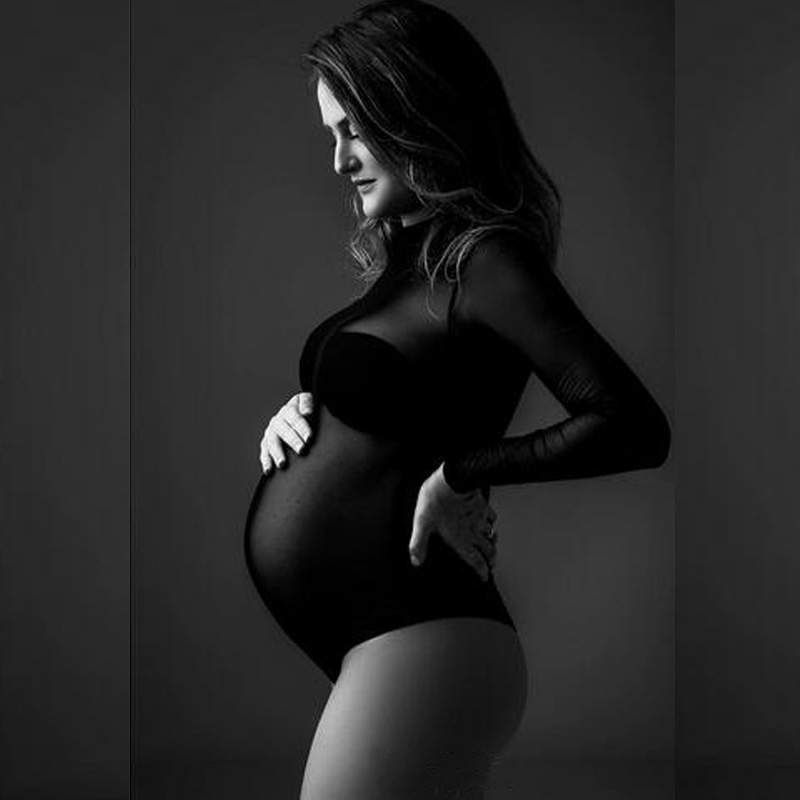 Sexy Mesh Sheer Bodycon Dress - Maternity Dress For Photoshoot Women Y2K