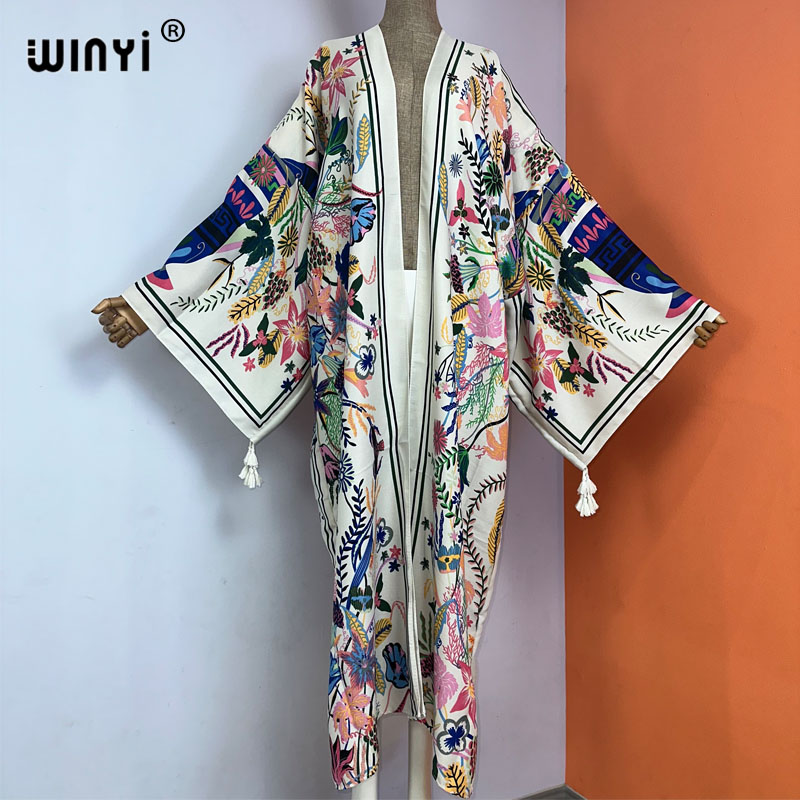 Boho Summer Beach Maxi Dress - WINYI kimono new boho beach summer