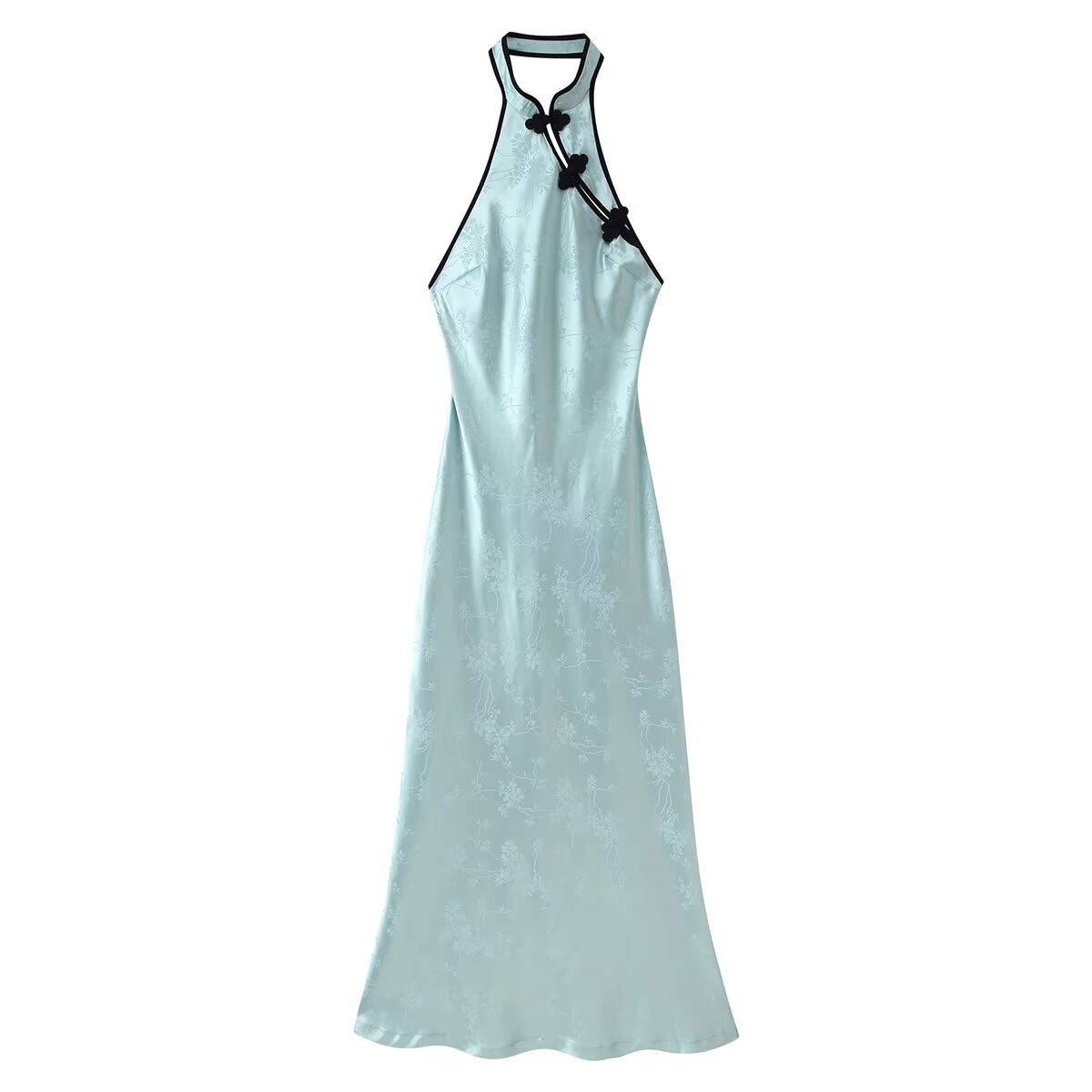 French Vintage Floral Midi Dress - 2026 Summer Women's Elegant Chinese Knot