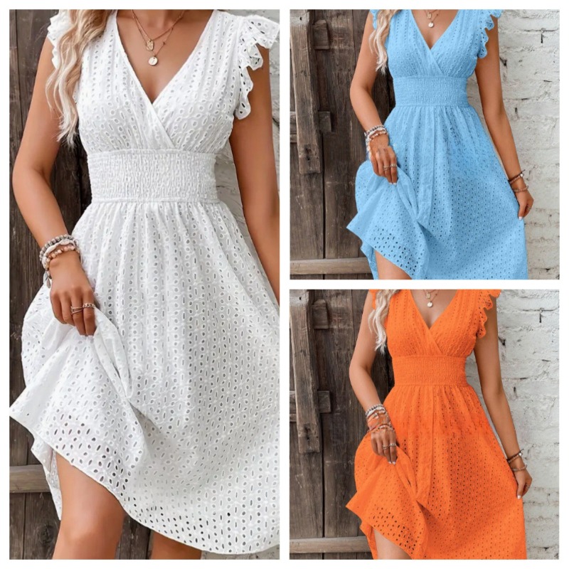 French Vintage Floral Midi Dress - New European Summer Ruffle Sleeve Dress