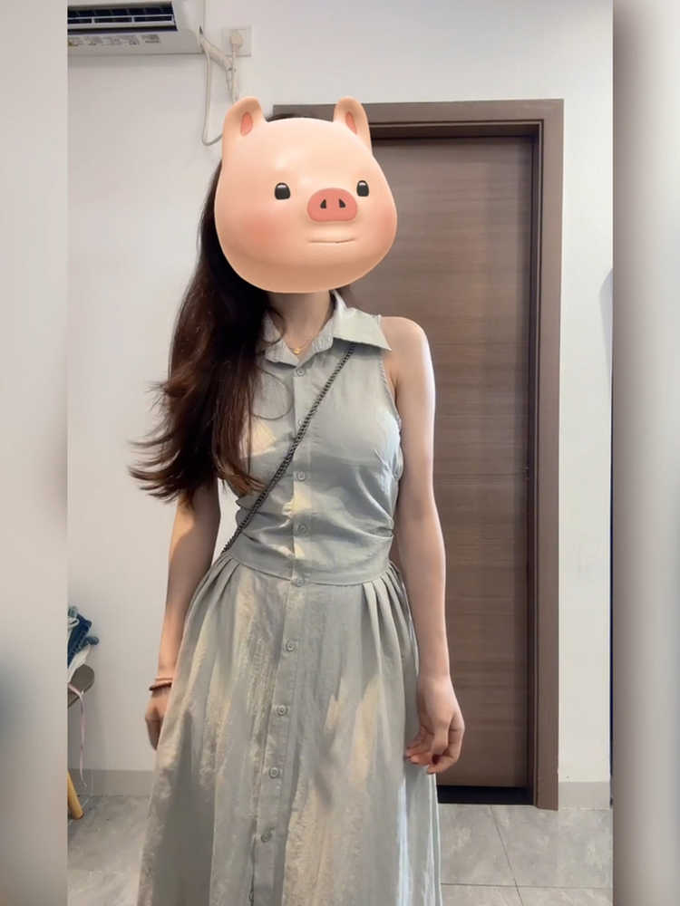 Korean Style A Line Shirt Dress - XZY Chic Casual Collar Sleeveless Shirt