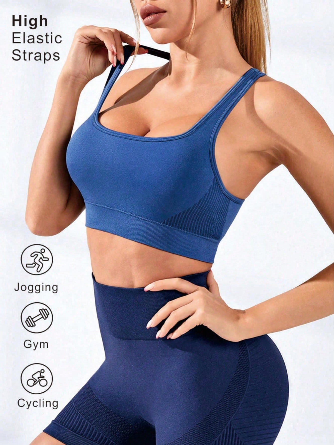 Women's Racerback Sports Bra S - Seamless Ribbed Workout Tank Top ulasan dan harga