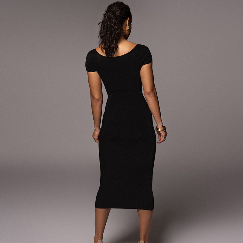 2026 Summer Women's New Style  - Bodycon Long Sleeve Ribbed Dress ulasan dan harga