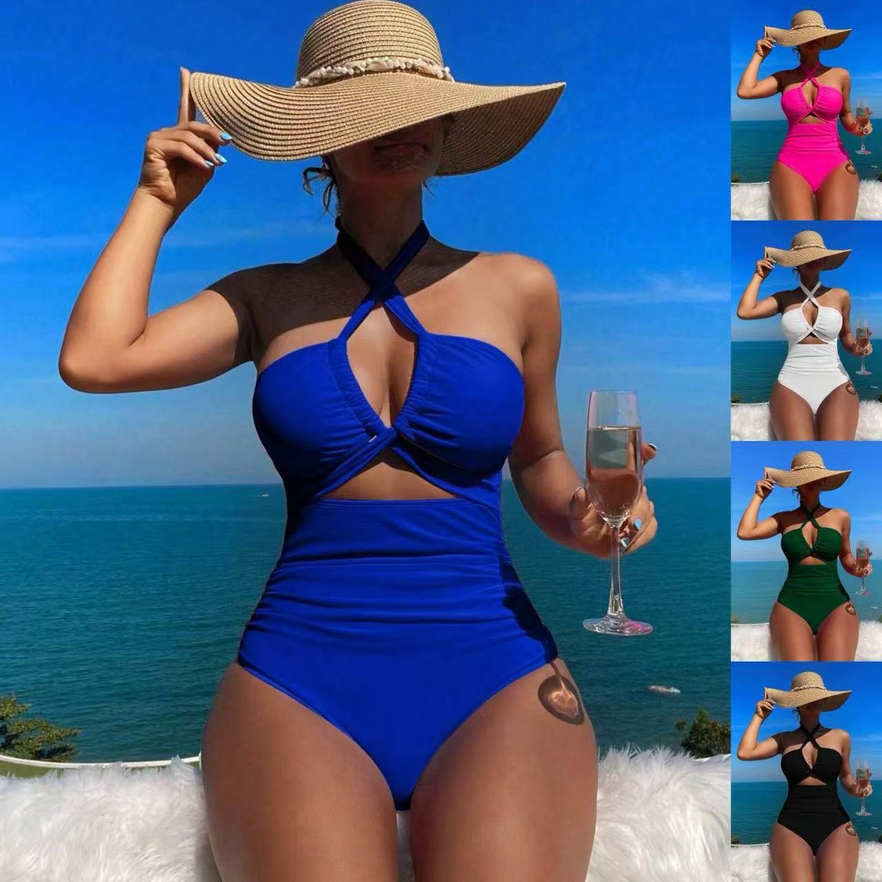Women Swimsuit Halter Neck Sol - Swimwear ulasan dan harga