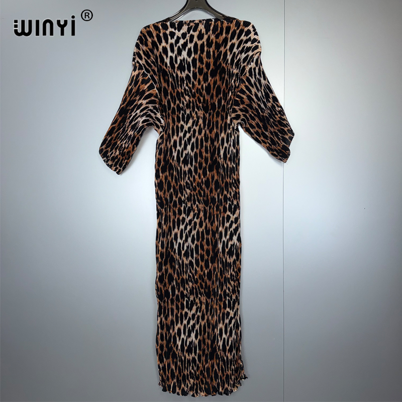 WINYI summer Pleated Elastic l - Boho Summer Beach Maxi Dress ulasan dan harga