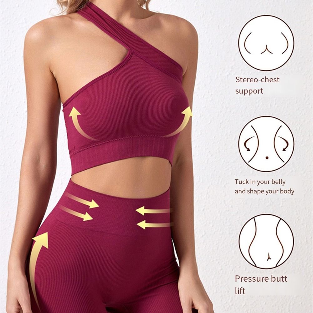 2Pcs Comfortable Seamless Wome - Seamless Ribbed Workout Tank Top ulasan dan harga