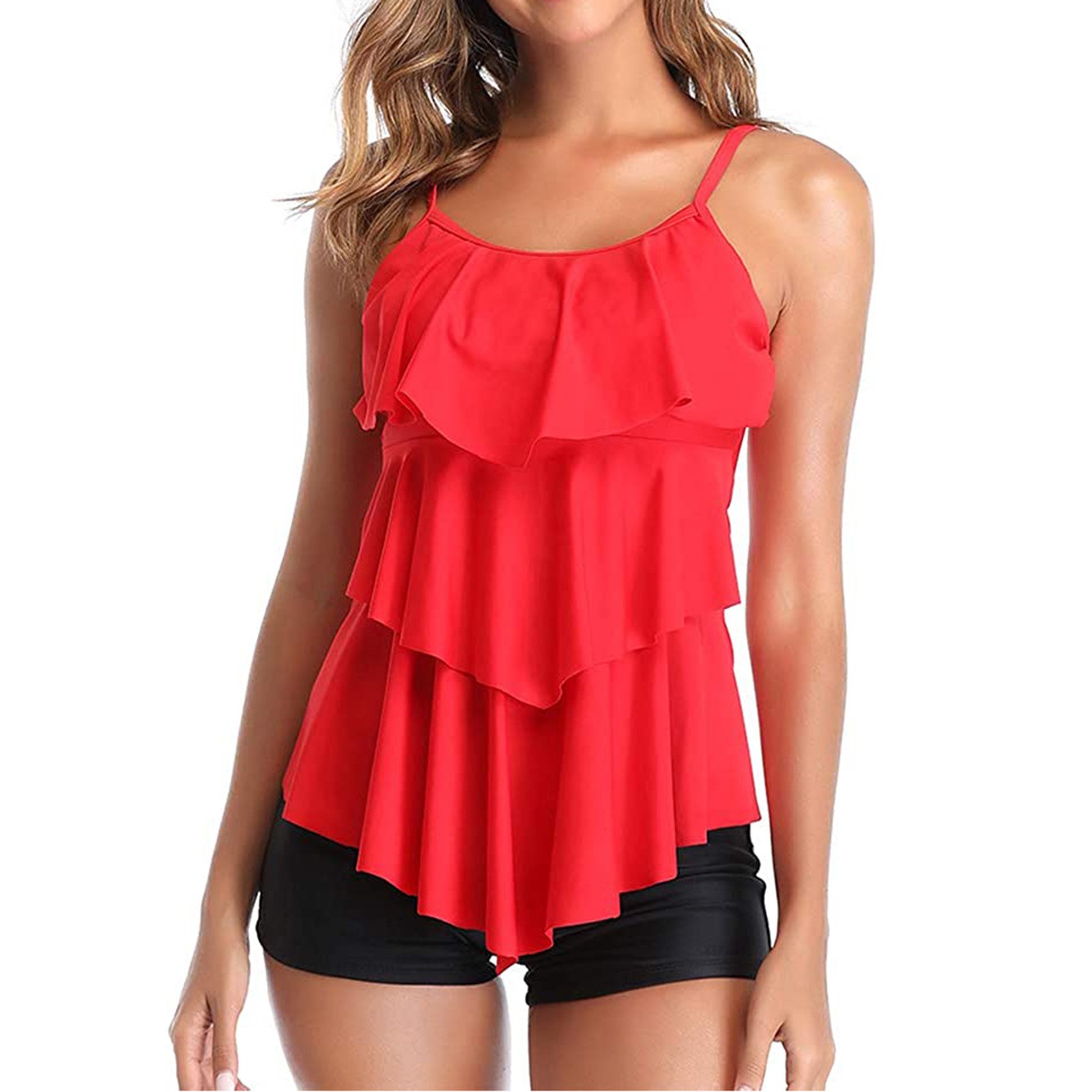 Woman Bikini Floral Print Tank - Tops ulasan dan harga