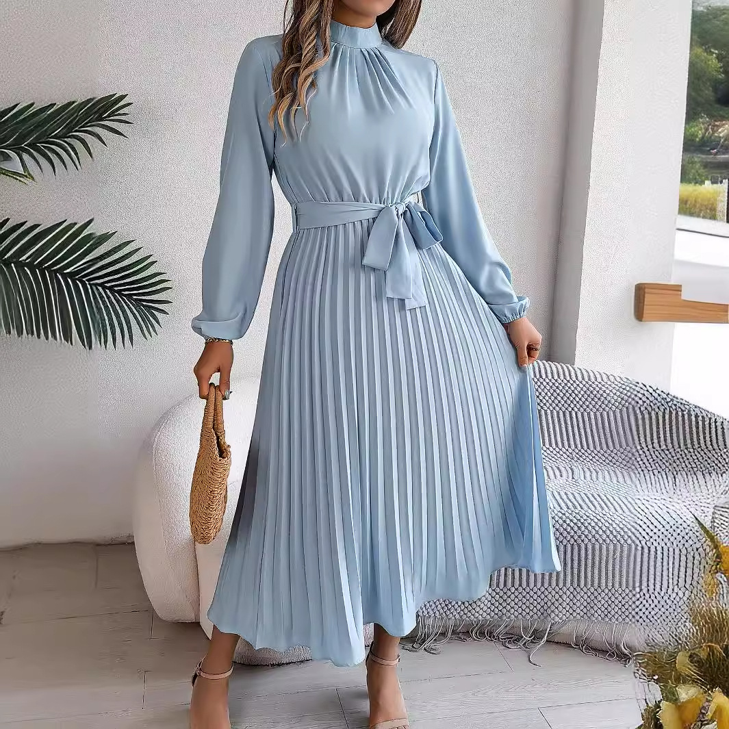 2025 Elegant Long Sleeve Fashi - French Vintage Floral Midi Dress ulasan dan harga