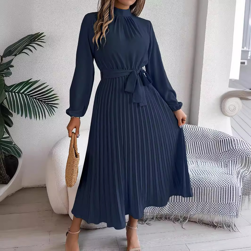 2025 Elegant Long Sleeve Fashi - French Vintage Floral Midi Dress ulasan dan harga