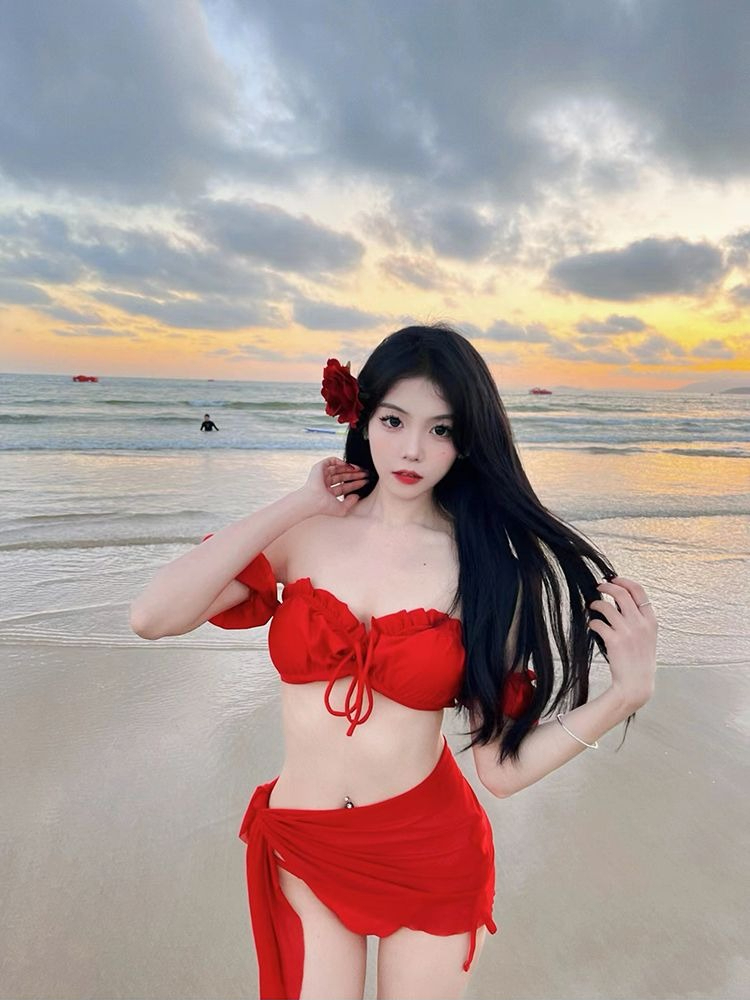 Sexy Red Bikini for Women 2026 - Swimwear ulasan dan harga