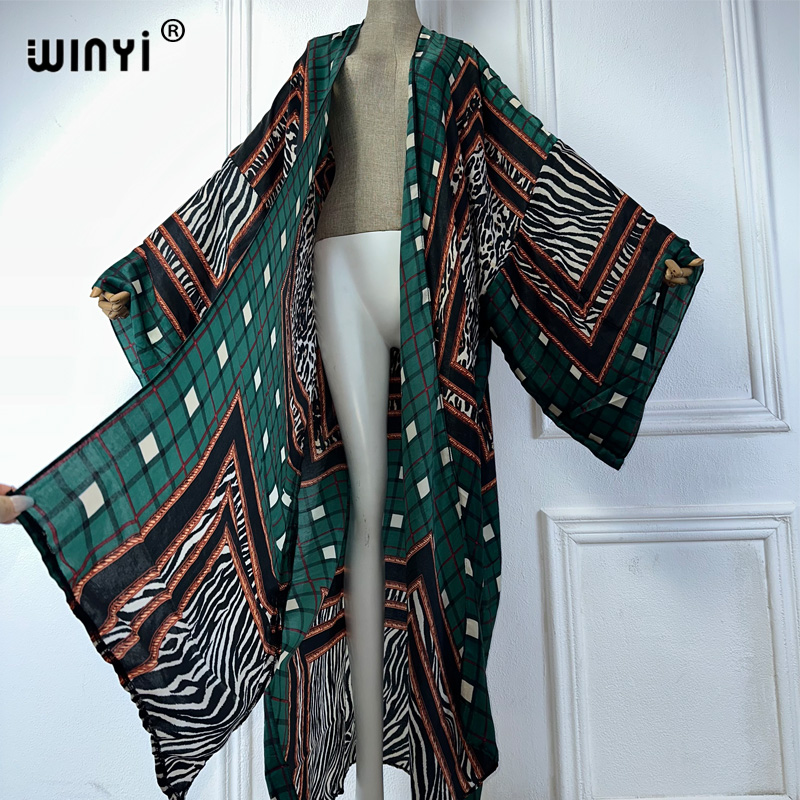 WINYI kimono sexy summer 2025  - Boho Summer Beach Maxi Dress ulasan dan harga