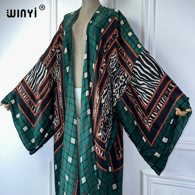 WINYI kimono sexy summer 2025  - Boho Summer Beach Maxi Dress ulasan dan harga