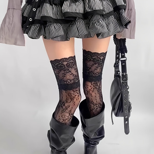 1 Pair Women's Over-Knee Socks - Jeans ulasan dan harga