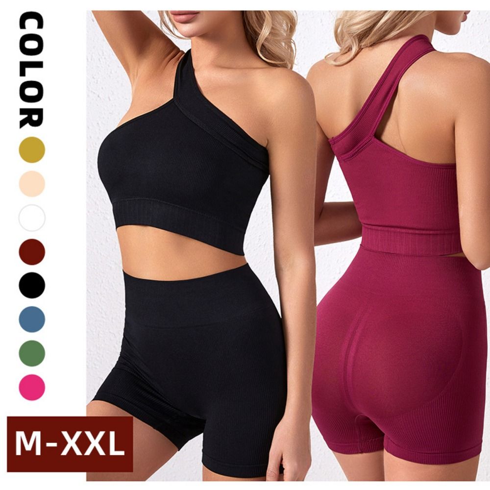 2Pcs Reusable Seamless Women W - Seamless Ribbed Workout Tank Top ulasan dan harga