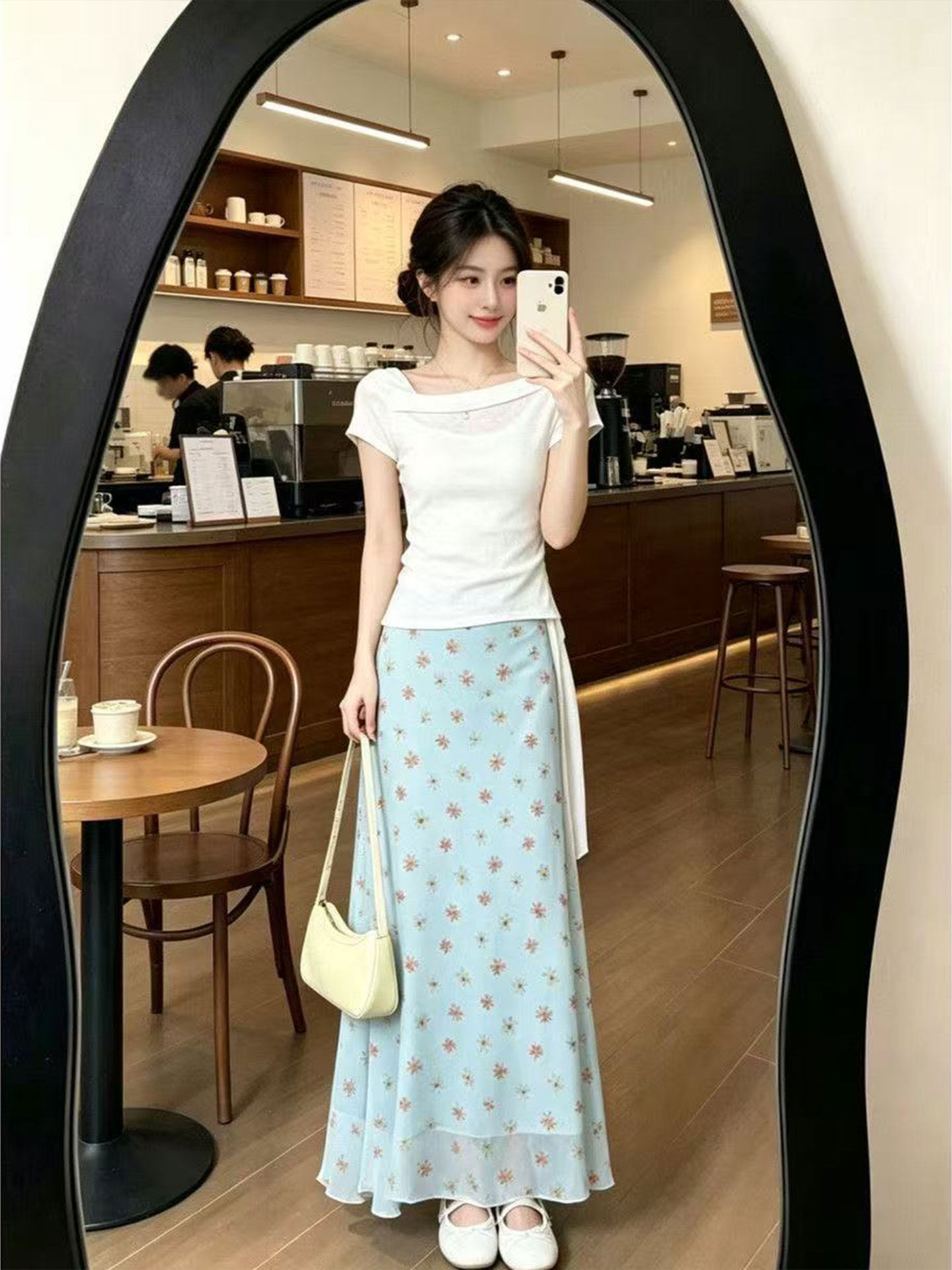 Korean Design A-Line Fish Tail - Korean Style A Line Shirt Dress ulasan dan harga
