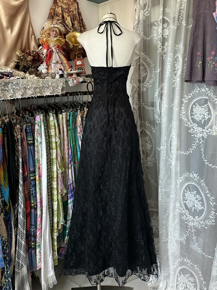 Y2k Vintage Halter Sleeveless  - Y2K Backless Halter Mini Dress ulasan dan harga