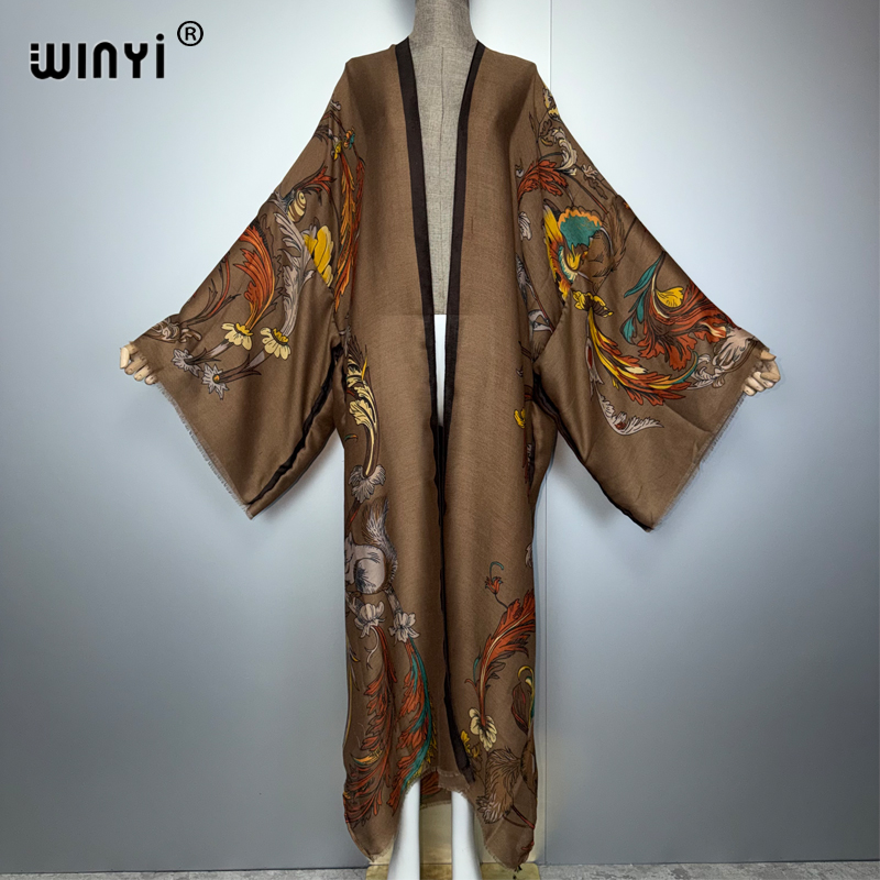 WINYI Africa Boho Kimono Maxi  - Boho Summer Beach Maxi Dress ulasan dan harga