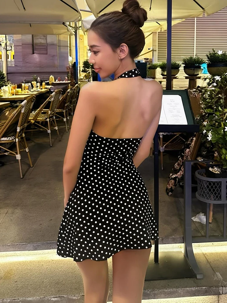 FDEY Trend Sexy Backless Dress - Y2K Backless Halter Mini Dress ulasan dan harga