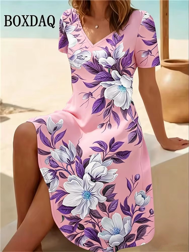 6XL Plus Size Women Dresses Su - Boho Summer Beach Maxi Dress ulasan dan harga