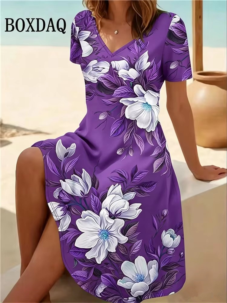 6XL Plus Size Women Dresses Su - Boho Summer Beach Maxi Dress ulasan dan harga