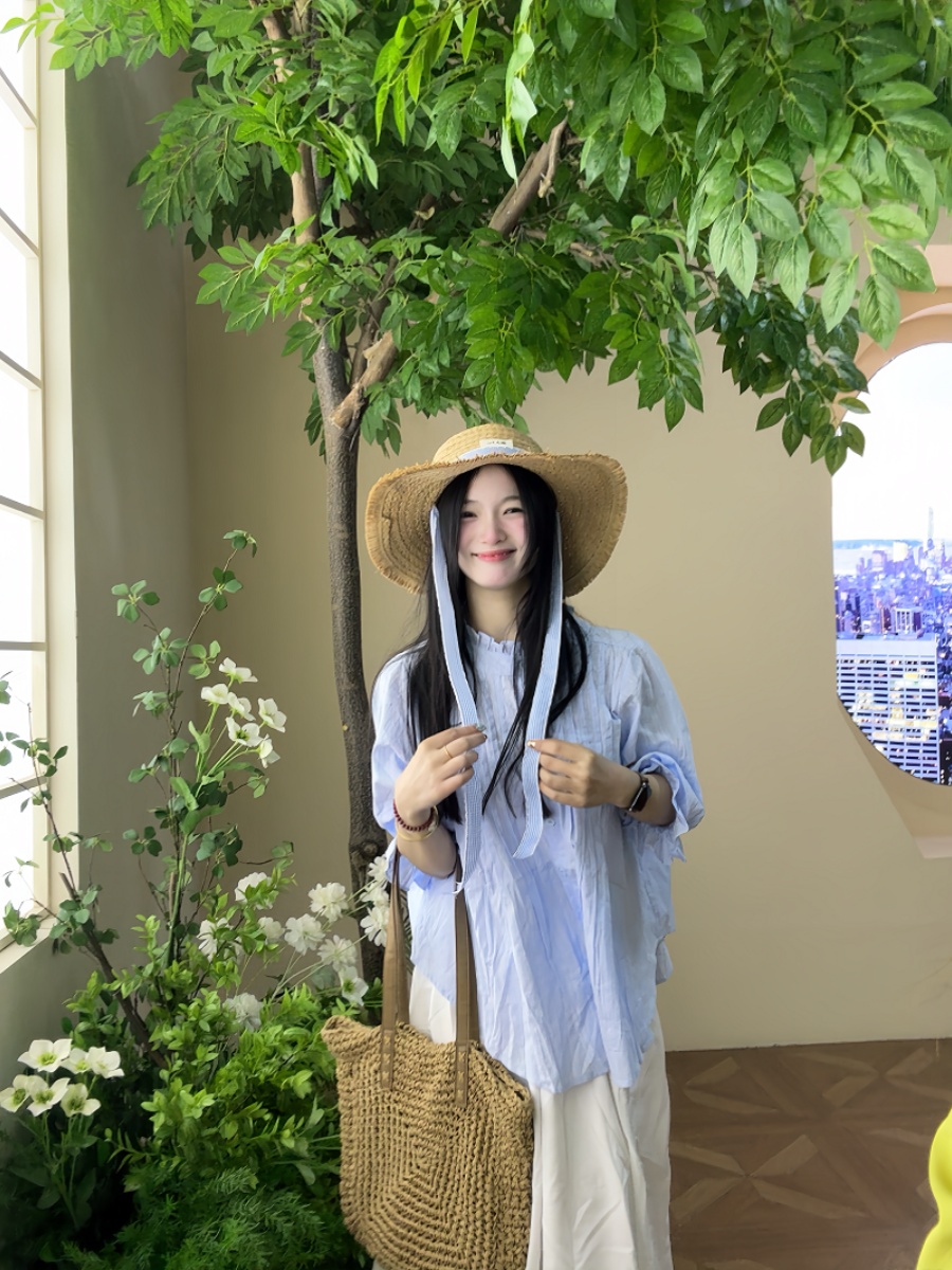 plus Size Women's Blue Bubble  - Korean Style A Line Shirt Dress ulasan dan harga