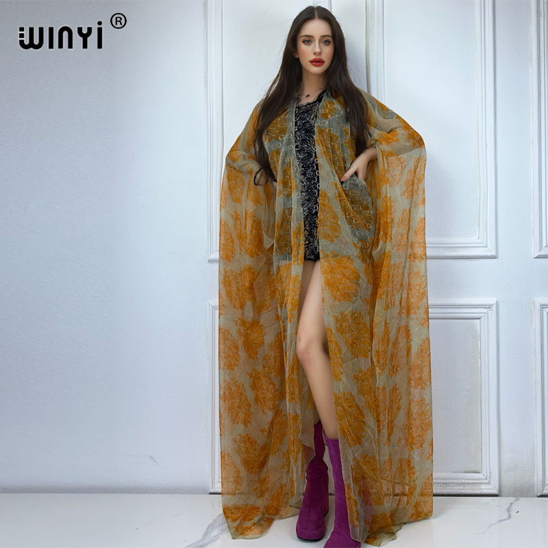 WINYI maxi kimono summer Persp - Boho Summer Beach Maxi Dress ulasan dan harga