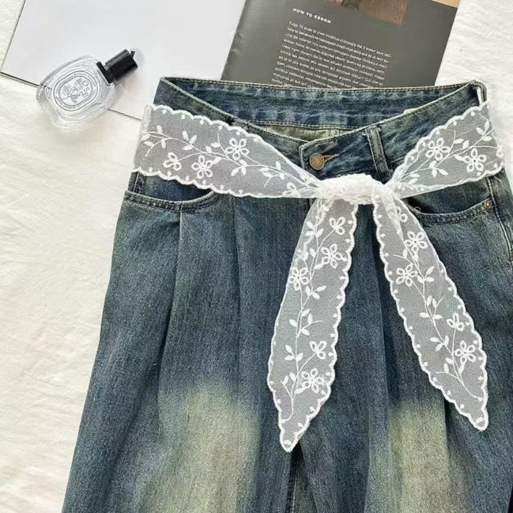 Sweet White Lace Belt for Wome - Jeans ulasan dan harga
