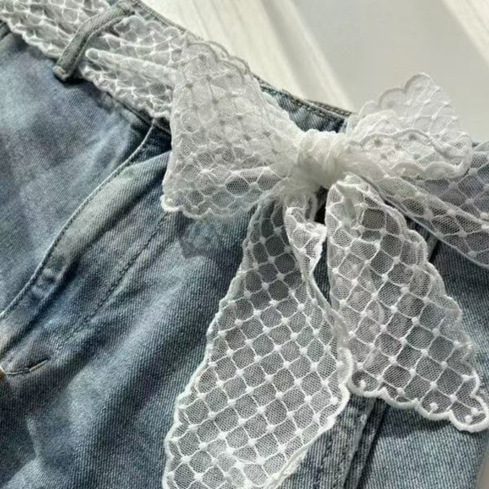 Sweet White Lace Belt for Wome - Jeans ulasan dan harga