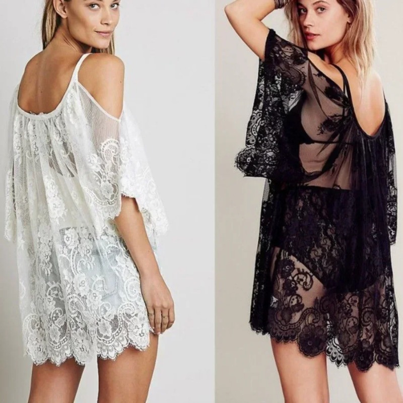 Women Sexy Lace Crochet Cover  - Boho Summer Beach Maxi Dress ulasan dan harga