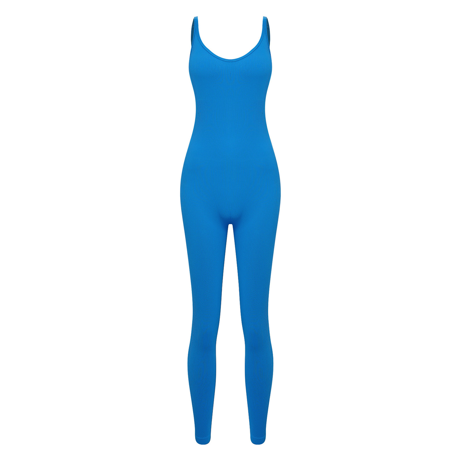 Women Yoga Workout Jumpsuit On - Seamless Ribbed Workout Tank Top ulasan dan harga
