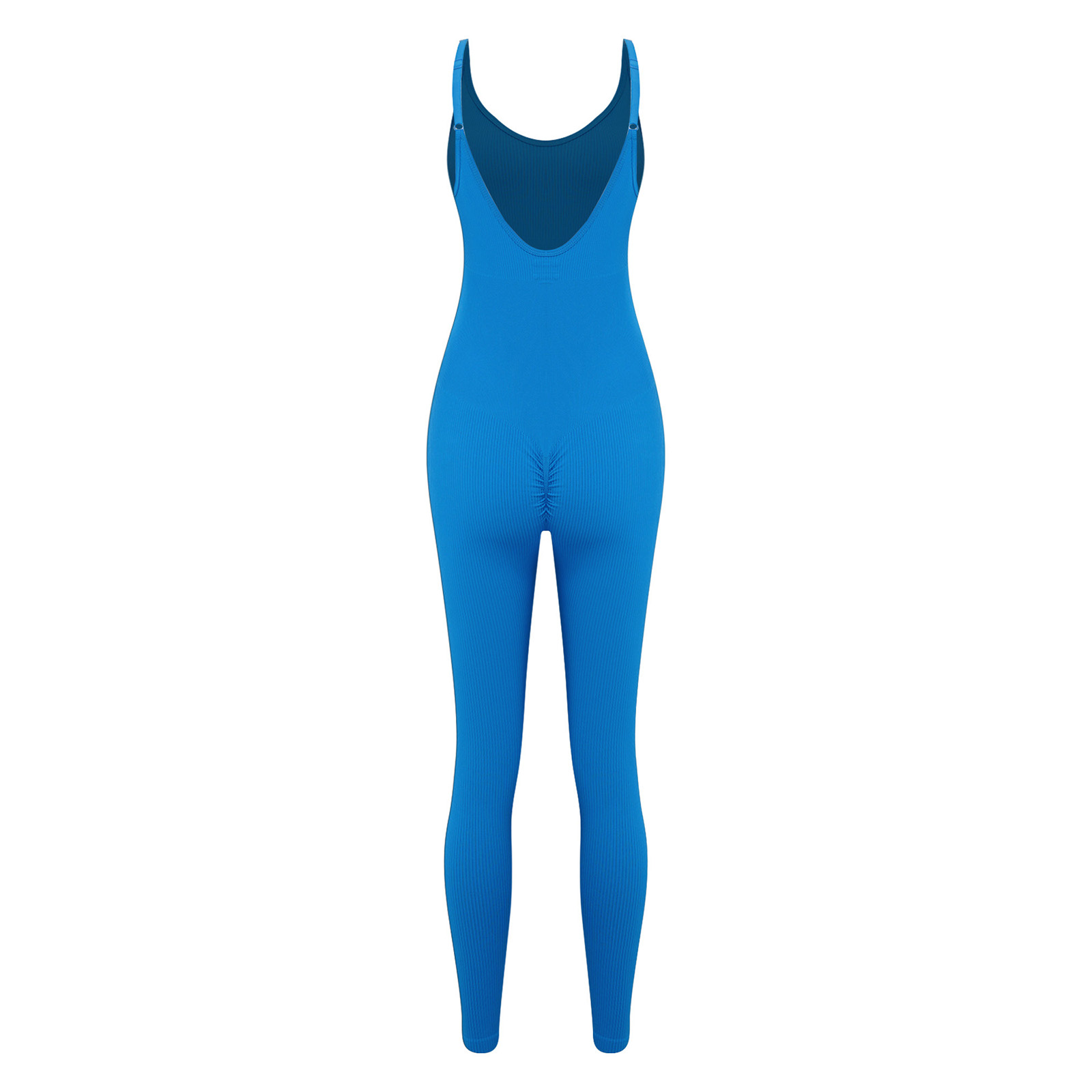 Women Yoga Workout Jumpsuit On - Seamless Ribbed Workout Tank Top ulasan dan harga