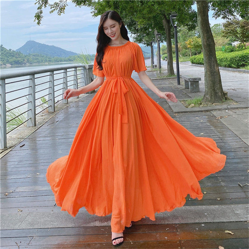 2023 New Women Summer Dress La - French Vintage Floral Midi Dress ulasan dan harga