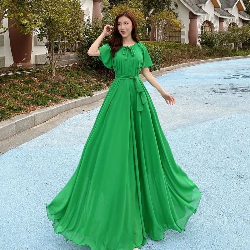 2023 New Women Summer Dress La - French Vintage Floral Midi Dress ulasan dan harga