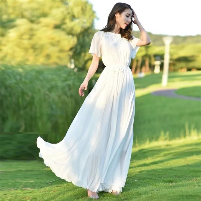 2023 New Women Summer Dress La - French Vintage Floral Midi Dress ulasan dan harga
