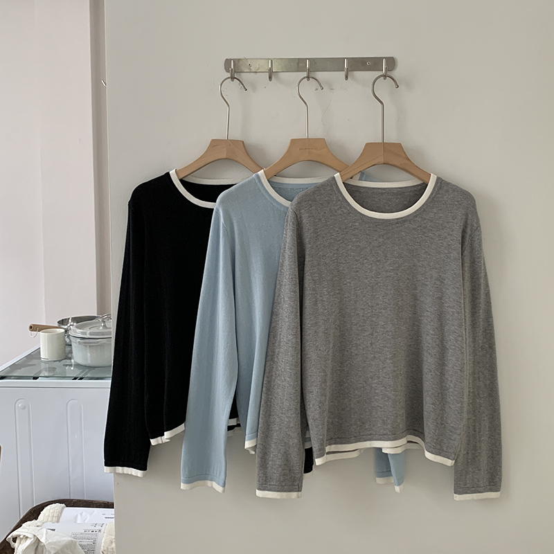 100% Cotton Women O-neck Color - Blouses ulasan dan harga