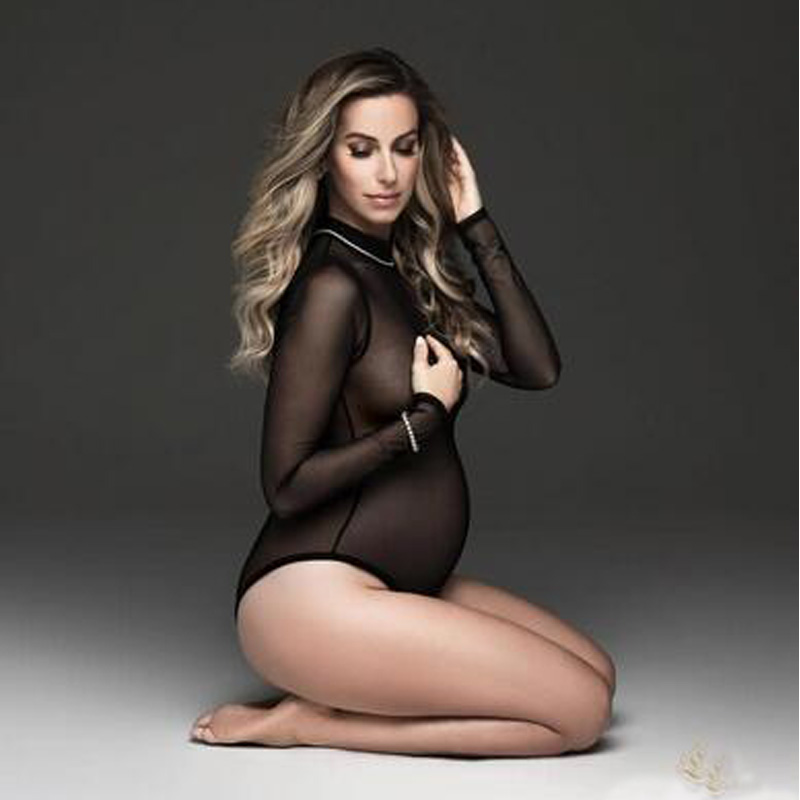 Maternity Dress For Photoshoot - Sexy Mesh Sheer Bodycon Dress ulasan dan harga