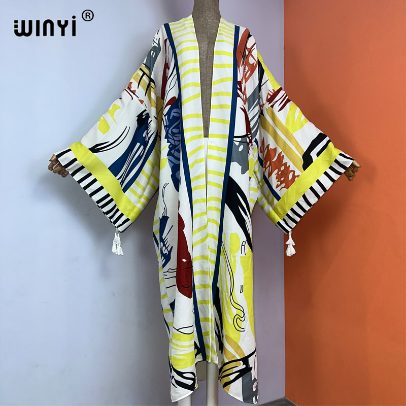 WINYI kimono new boho beach su - Boho Summer Beach Maxi Dress ulasan dan harga