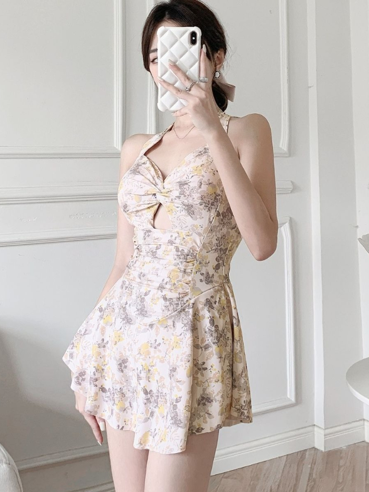 New Summer Floral Print Monoki - Dresses ulasan dan harga