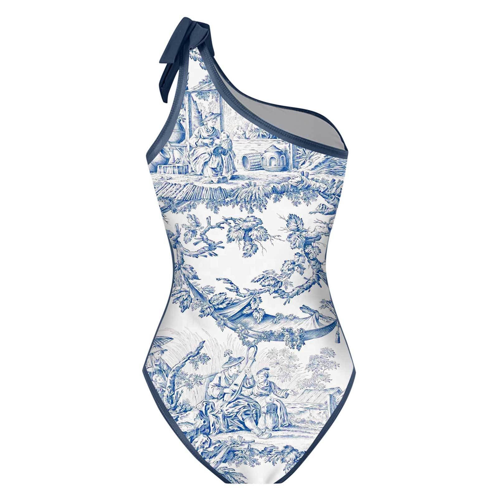 Woman Bikini Tankini Blue And  - Skirts ulasan dan harga