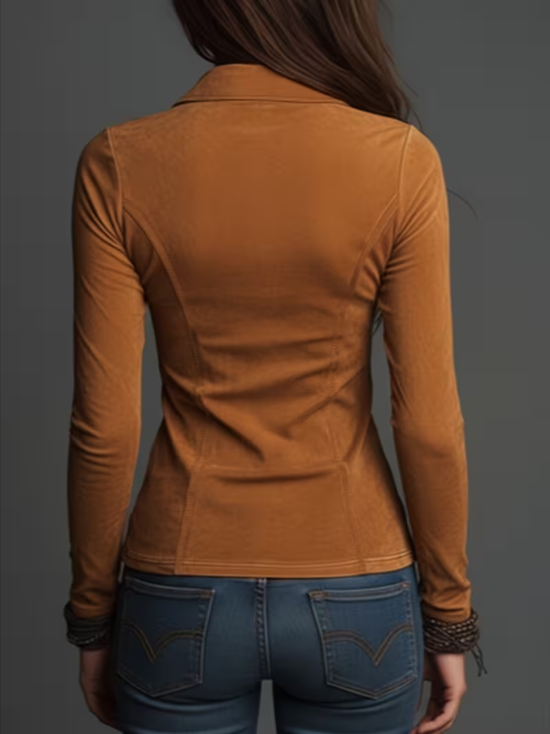 Women's Slim Fit Lapel Shirt,  - Blouses ulasan dan harga