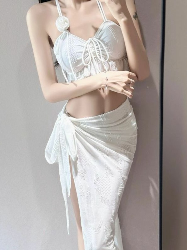 Ladies Floral Two Piece Swimsu - Tops ulasan dan harga