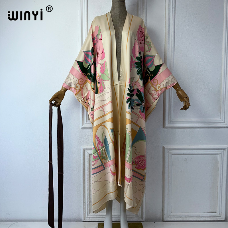 WINYI Summer Print Middle East - Boho Summer Beach Maxi Dress ulasan dan harga