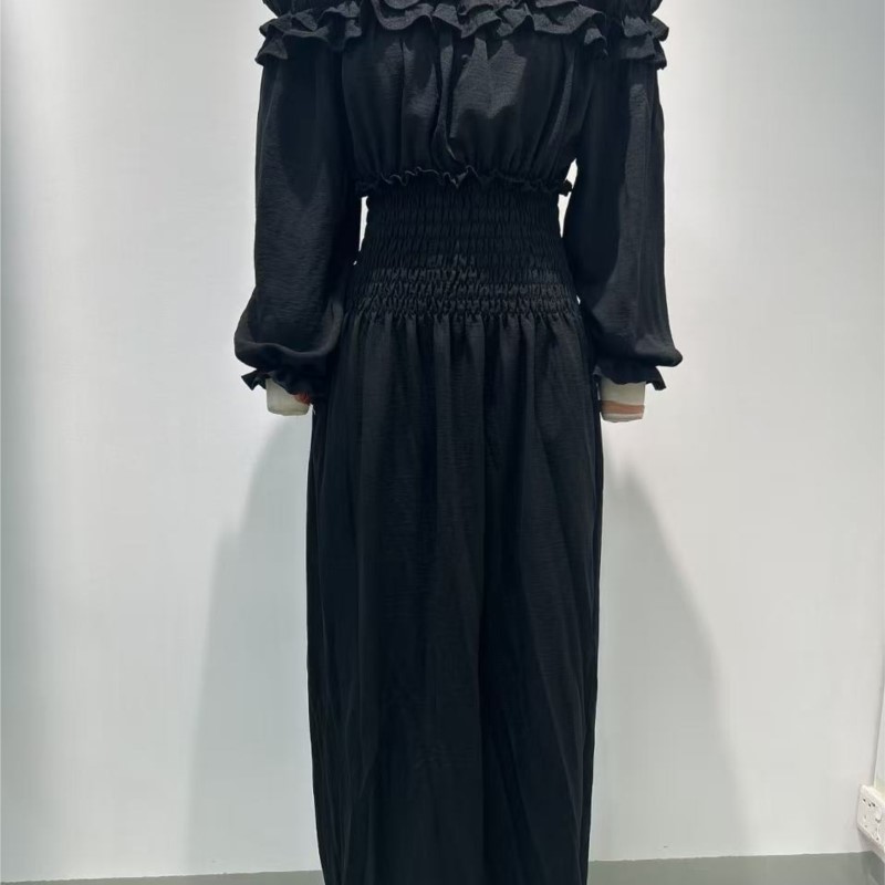 Women Off‑Shoulder Ruffle Maxi - Off Shoulder Puff Sleeve Sundress ulasan dan harga