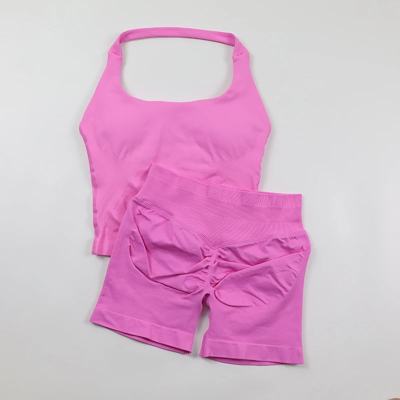 Seamless Yoga Set Womens Backl - Seamless Ribbed Workout Tank Top ulasan dan harga
