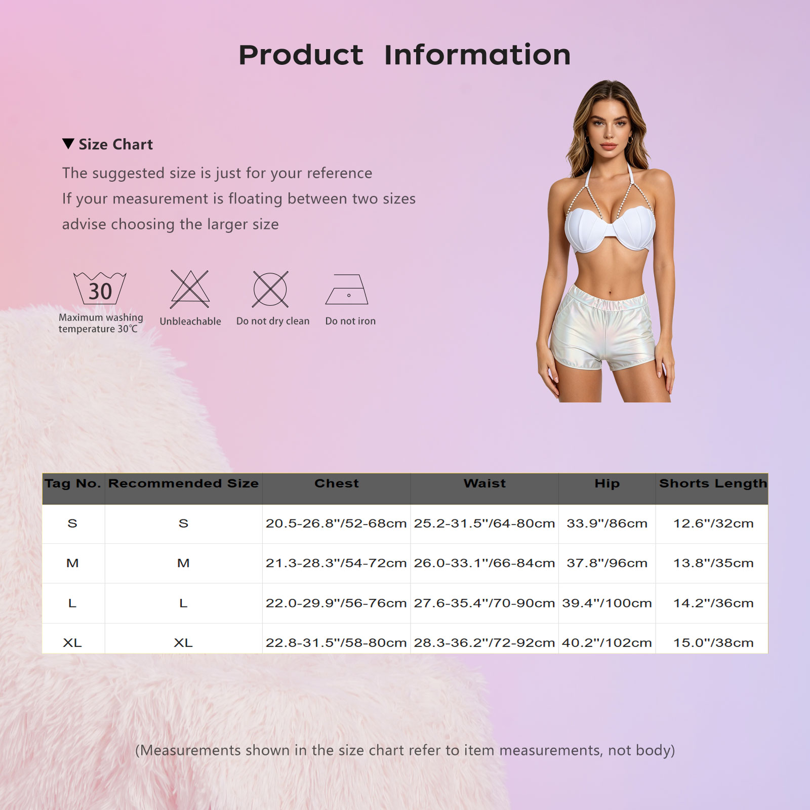 Women Metallic Shiny Swimwear  - Tops ulasan dan harga